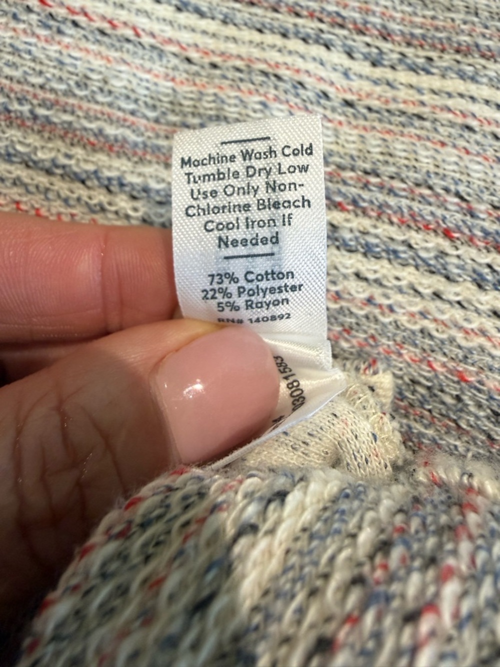 Marine Layer Striped Knit Hoodie in Gray and Cream - Picture 7 of 7